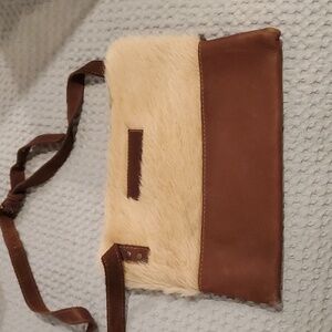 Sutisana natural leather cow hide tote bag